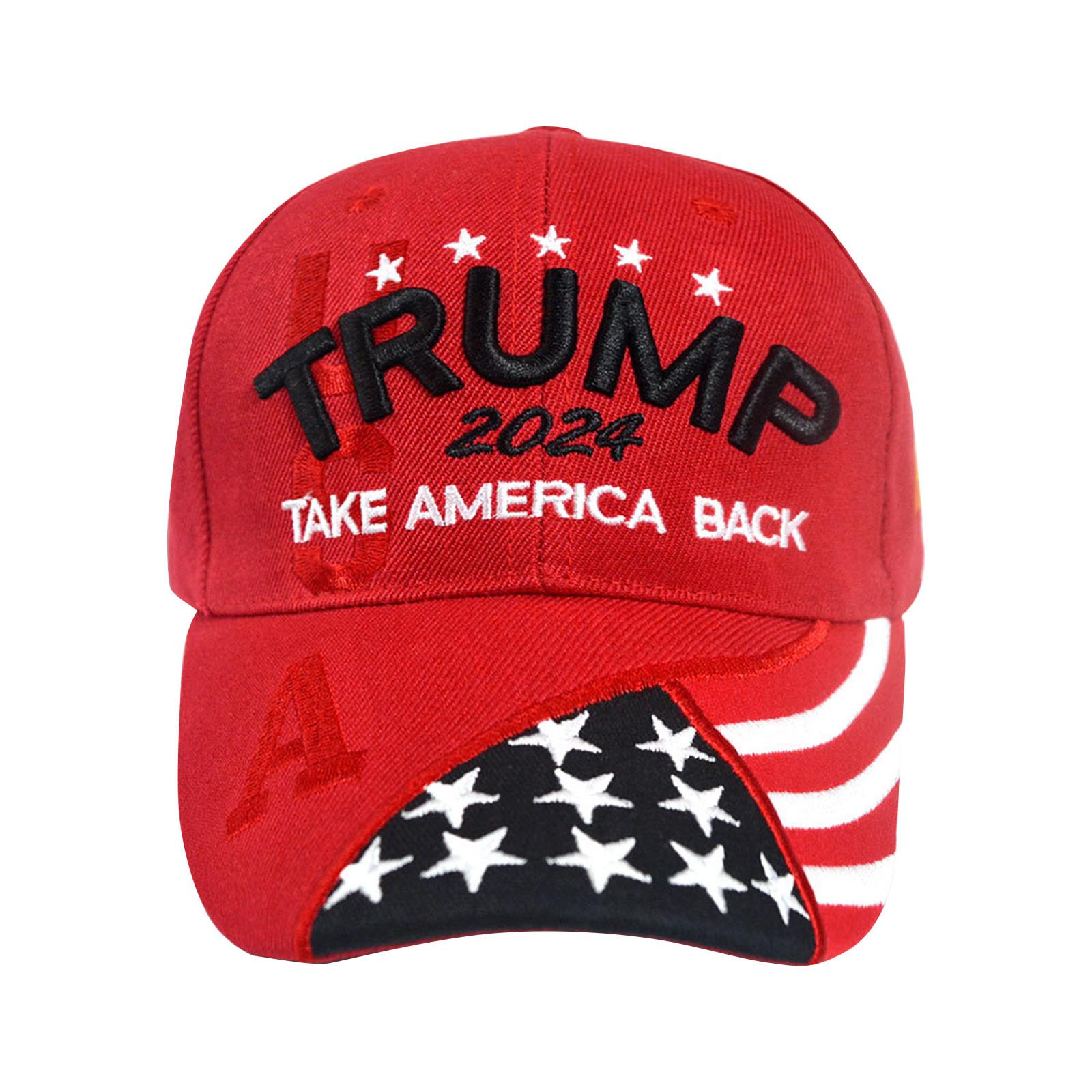 Azmnsn 2024 Hoed Donald Hoed 2024 MAGA Keep America Great Hoed USA Geborduurde Verstelbare Baseballpet One Size
