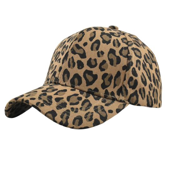 Western Cool Men Unisex Baseball Cap Zonnebescherming Verstelbare Omtrek Anti-UV Luipaard Print Koepel Wandelen Reizen Winkelen Cap koffie