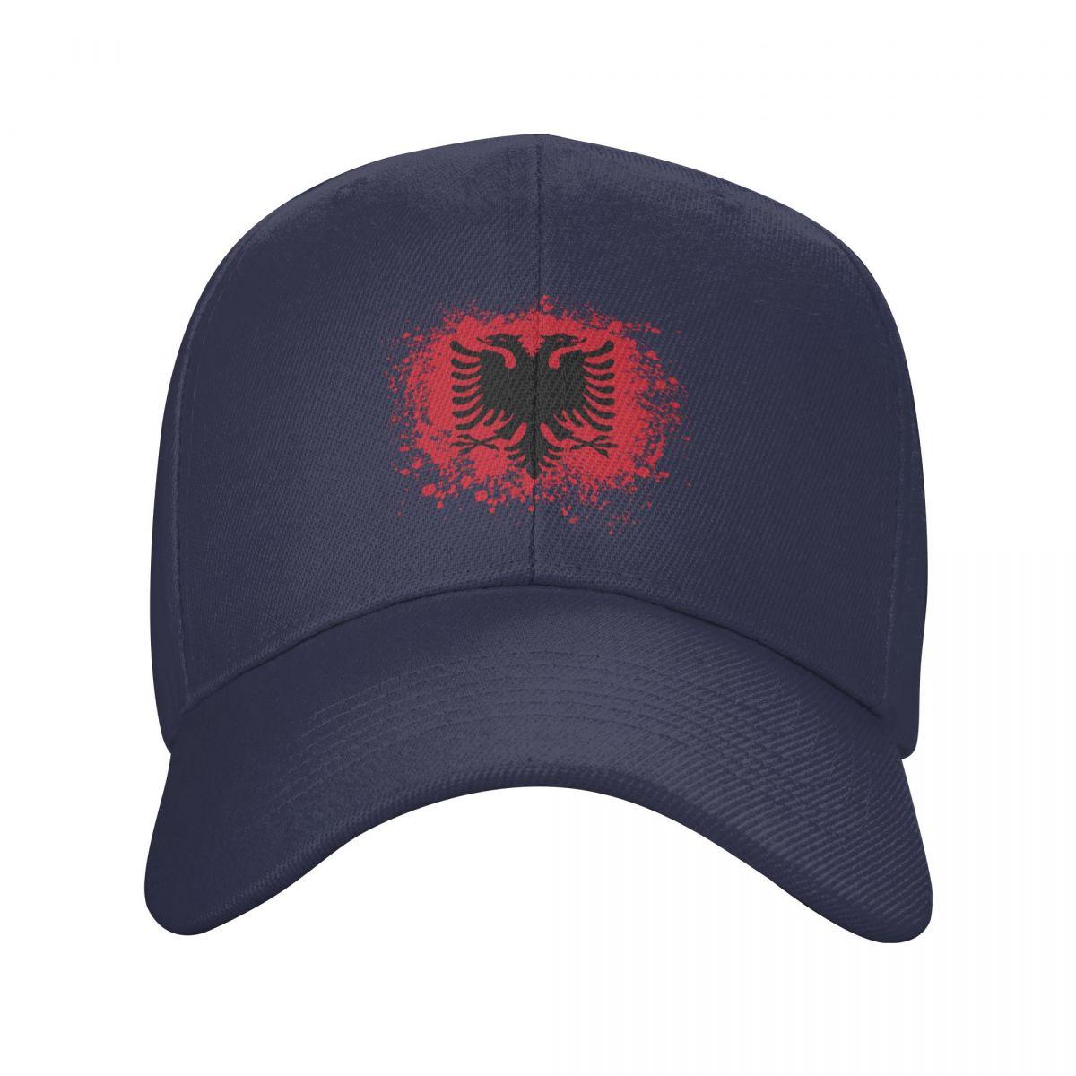 JUNE CAP Retro Albanese vlag honkbalpet dames unisex gepersonaliseerde verstelbare volwassen Albanese adelaar vader hoed lente snapback zomer hoeden One Size