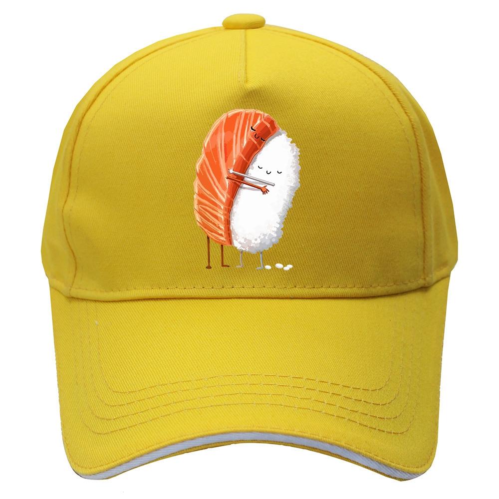 Moto Cap 2023 Crazy Zalm Sushi Knuffel Hoed Unisex Cap Baseball Kawaii Familie Caps Unisex Jongens Hip Hop Cap Hoeden gg 55CM-60CM