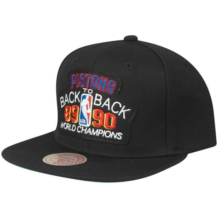 59caps Casquette snapback detroit pistons 1889/90 - mitchell & ness - noir - homme
