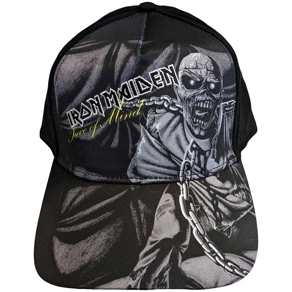 Iron Maiden Unisex volwassen gemoedsrust grijswaarden baseballpet One Size