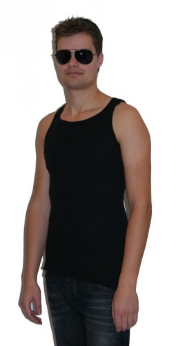 Merkloos Heren singlet 100% katoen -