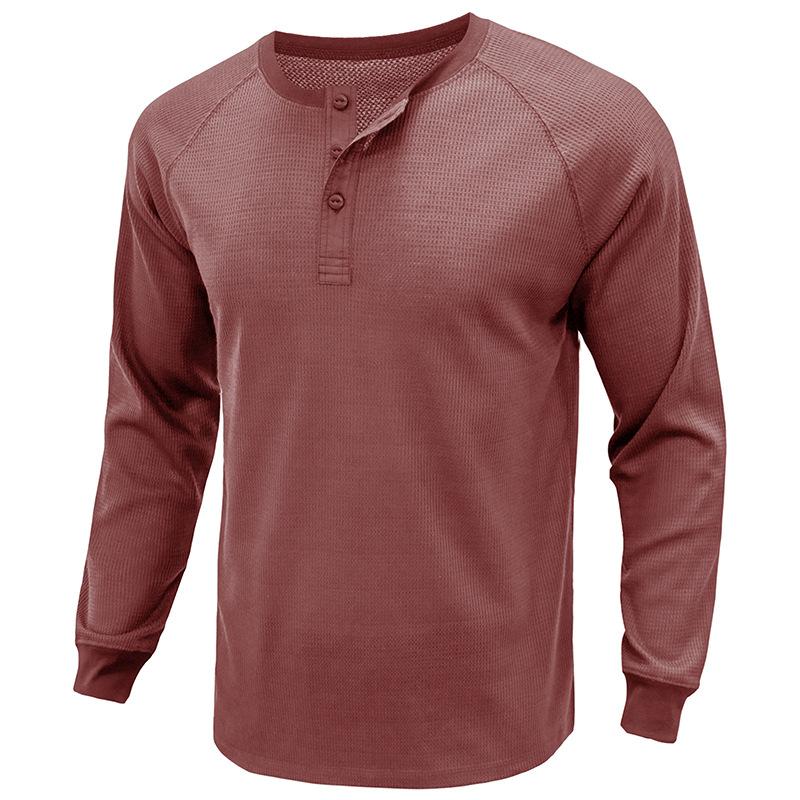 GRK Onderhemd voor heren Herfst en winter Effen modieus slank gebreid T-shirt met lange mouwen XXL