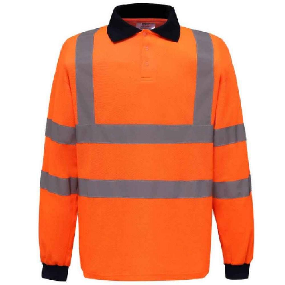Yoko unisex volwassen poloshirt met lange mouwen en lange mouwen 3XL oranje