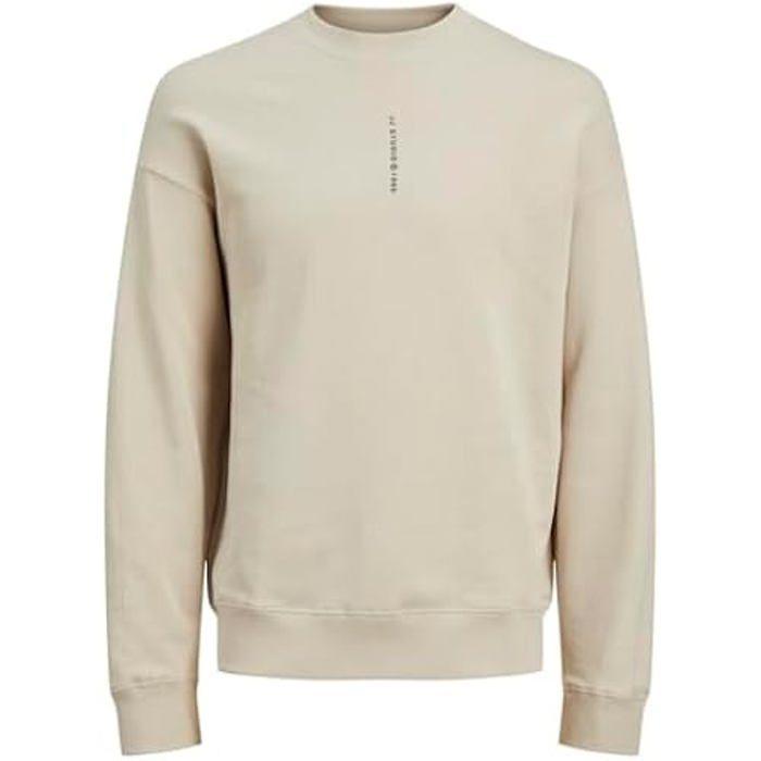 TECHSALES Sweat-shirt - JACK & JONES - Jjmicah - Col rond - Manches longues - Gris