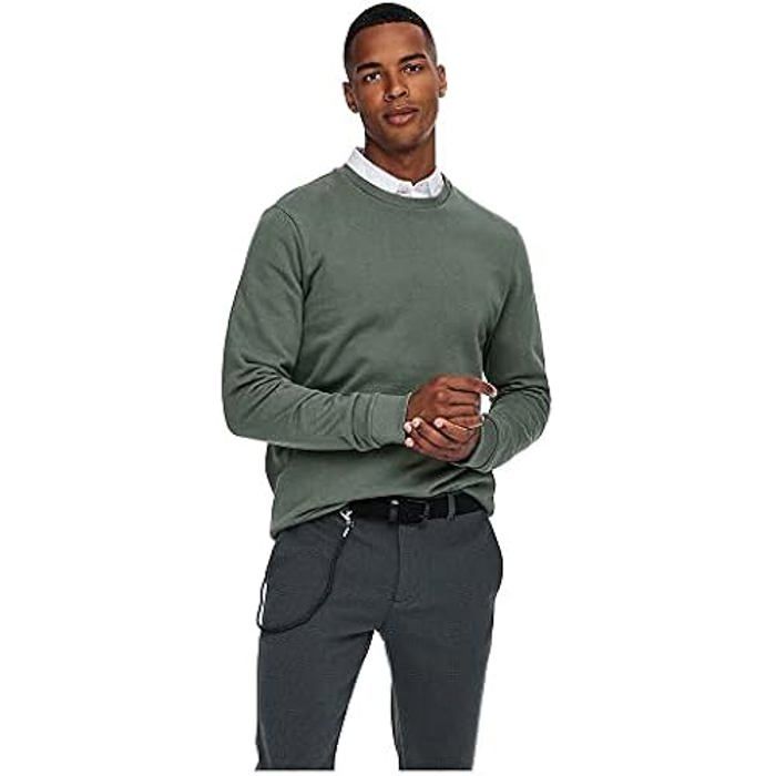 TECHSALES Sweat à capuche - ONLY & SONS - Onsceres Life - Manches longues - Col rond - Couleur Castor Gray