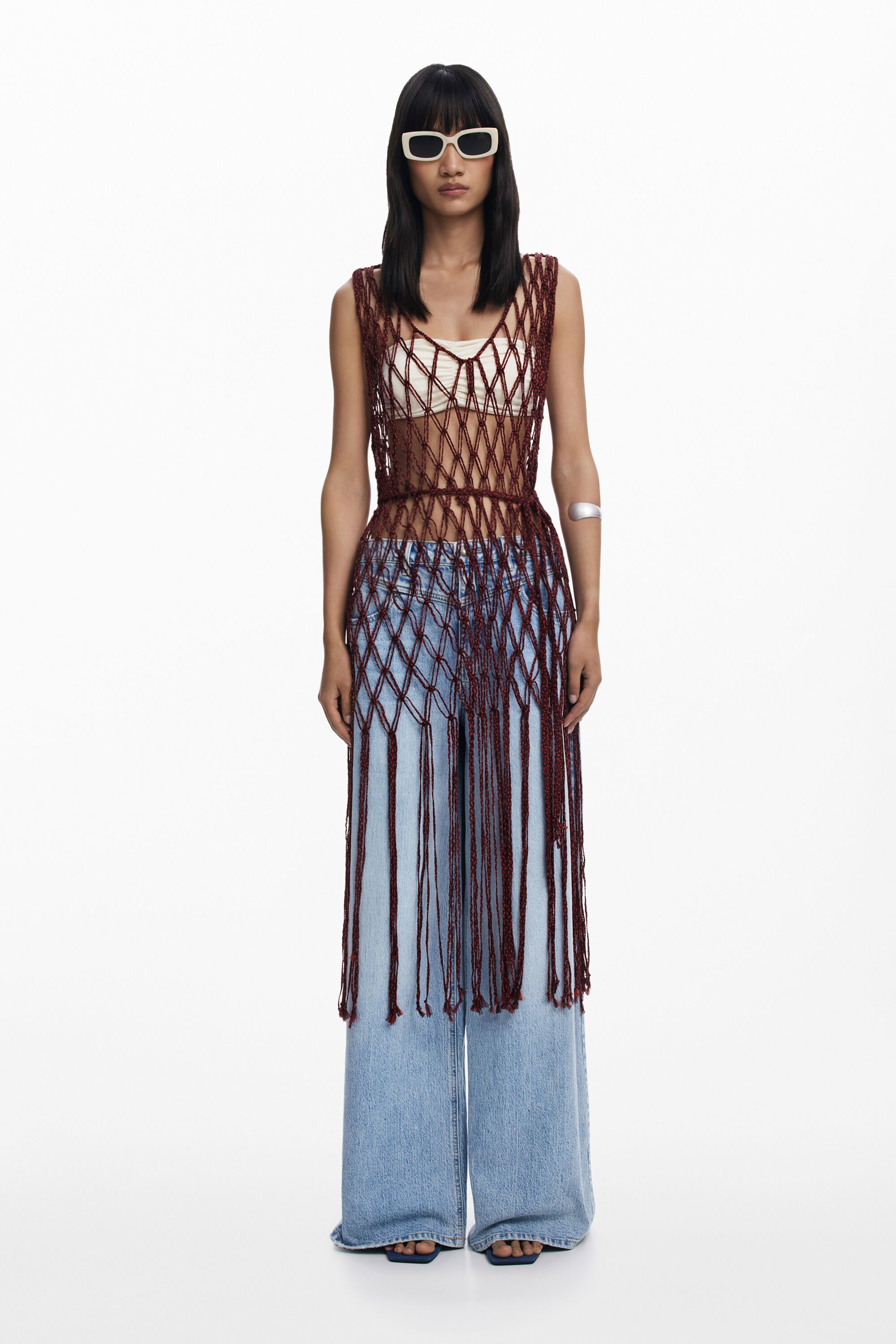 Desigual Omslagjurk net - RED