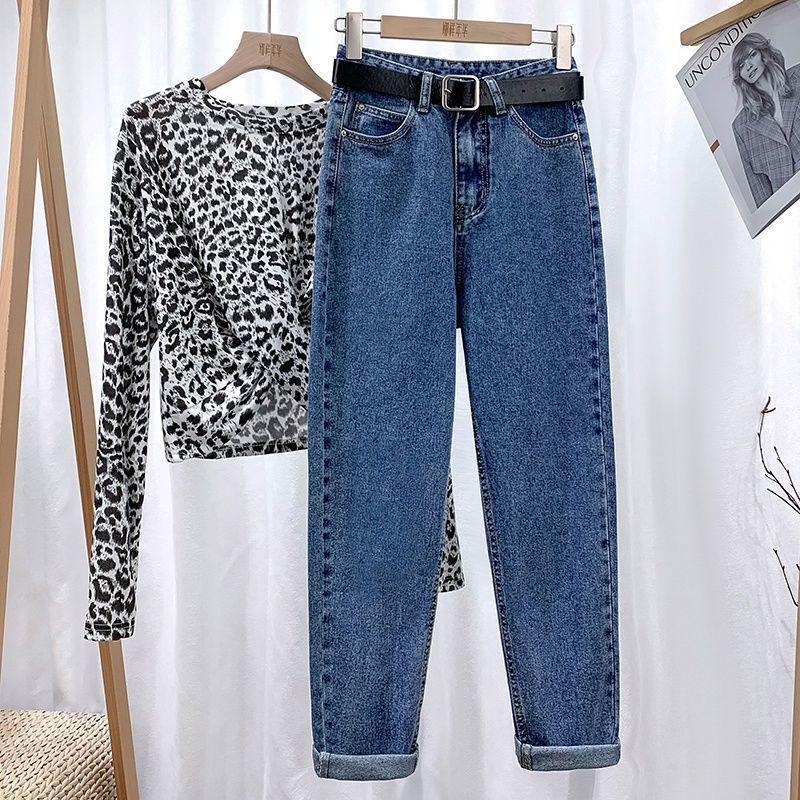 VantaGoods High-waist Slim Fleece Jeans voor Dames - Herfst/Winter Harembroek M