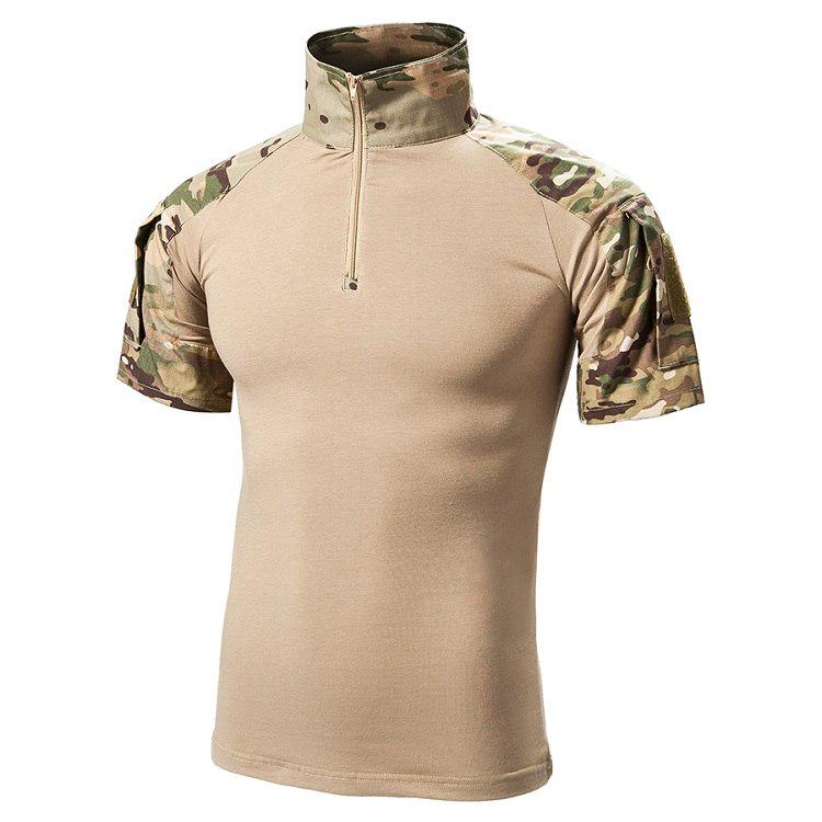 ReFire Gear Heren Camouflage Korte Mouw Combat Militair T-shirt Zomer Duurzame Katoenen Multicam Camo Tactische Shirts XL