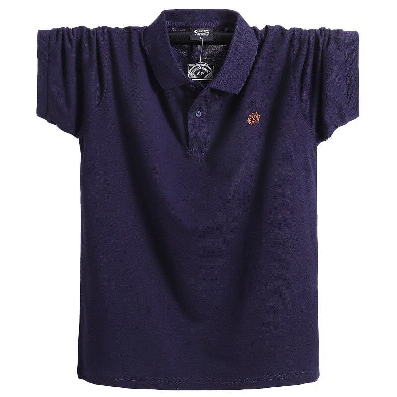 Phoca Largha for Men Zomer heren poloshirt met korte mouwen Merkkleding Puur katoen Heren Business Casual poloshirt M-6XL 6XL paars