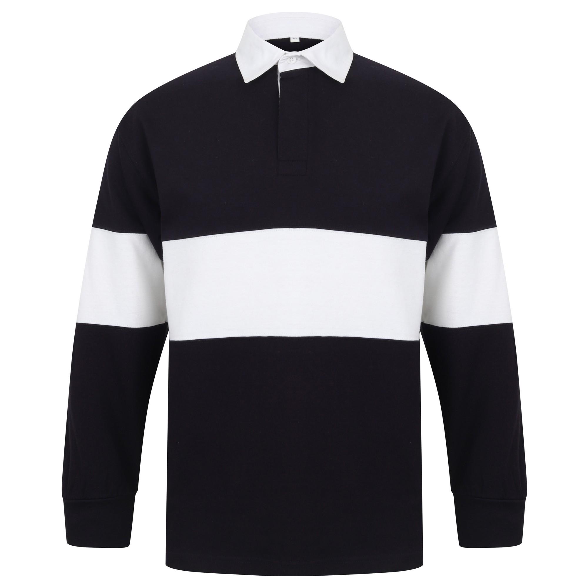 FRONT ROW Adults Unisex Panelled Tag Free Rugby Shirt M