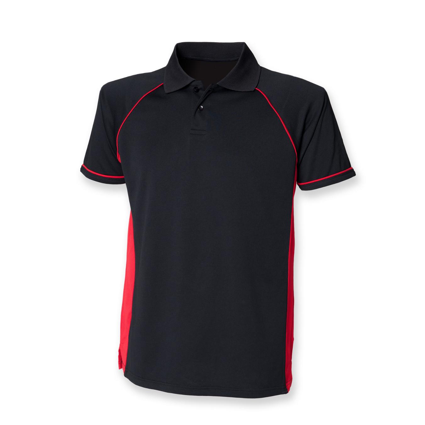 Finden & Hales Heren Panel Performance Sportpolo T-shirt L