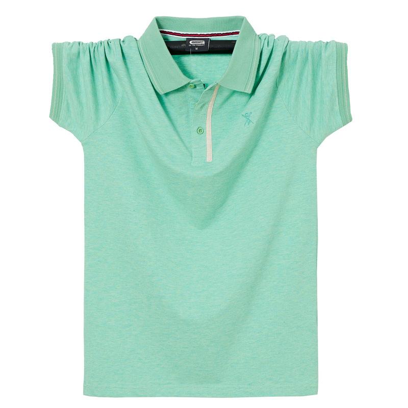 Phoca largha Heren zomer T-shirt in grote maten, los en comfortabel T-shirt, heren werkkatoenen poloshirt met korte mouwen, ritskraag en ademend T-shirt 5XL