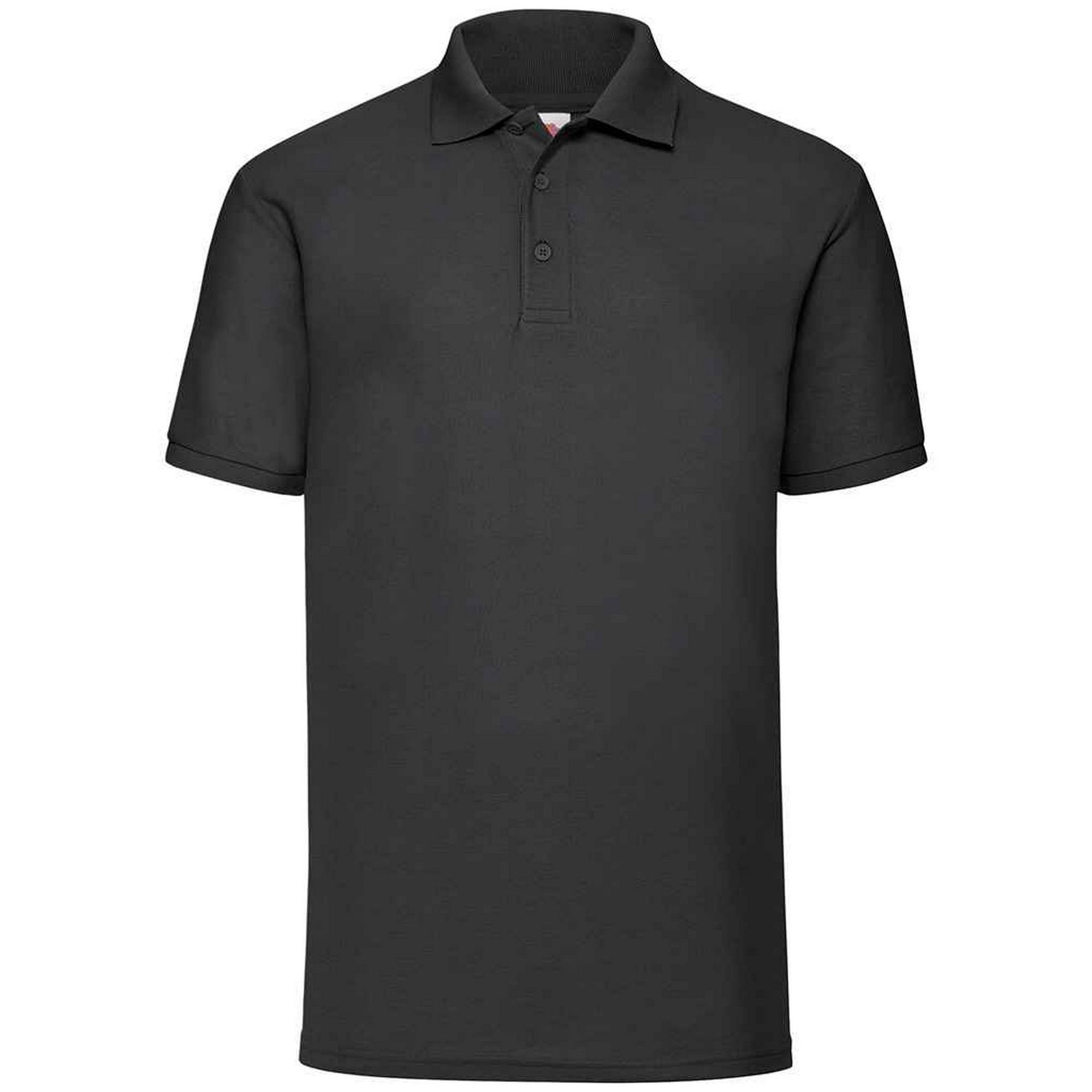 Fruit Of The Loom Mens Pique Polo Shirt L zwart