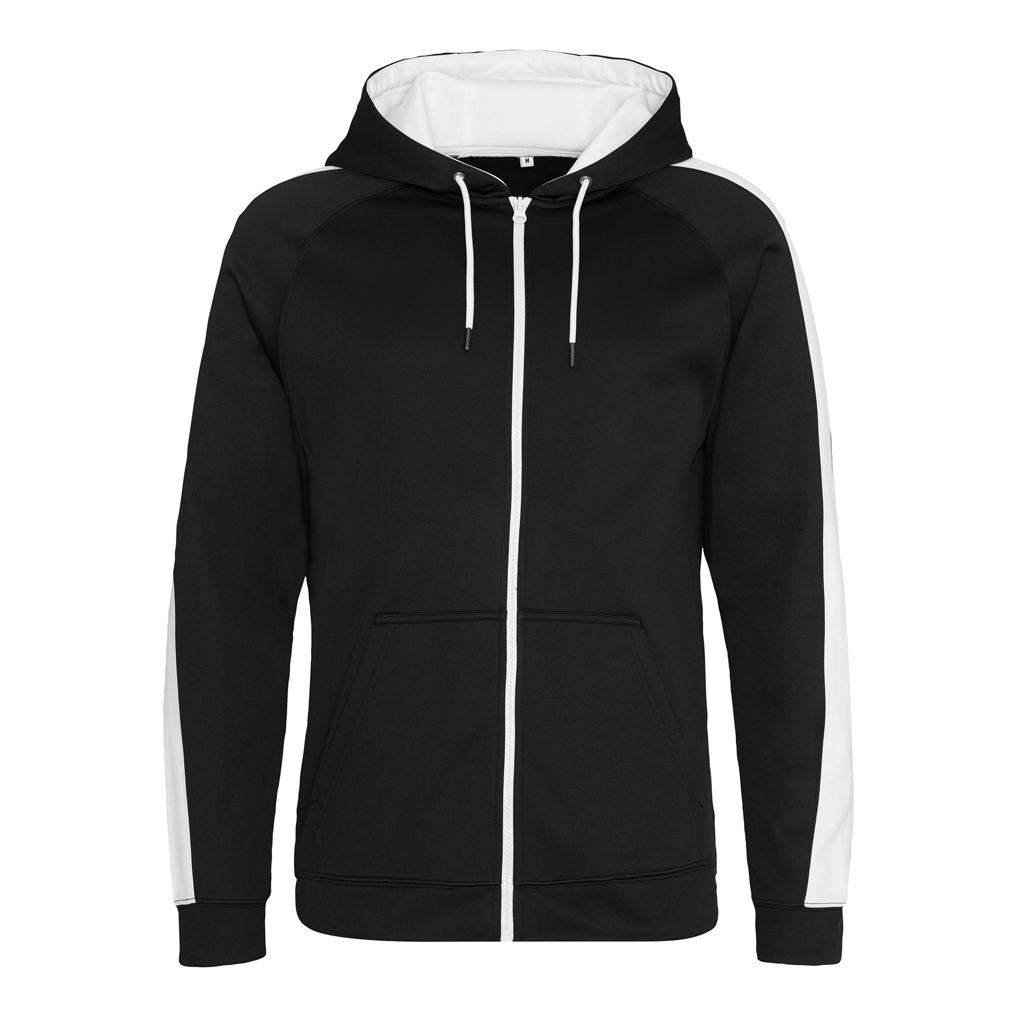 Awdis Just Hoods Mens Contrast Sports Polyester Full Zip Hoodie XL