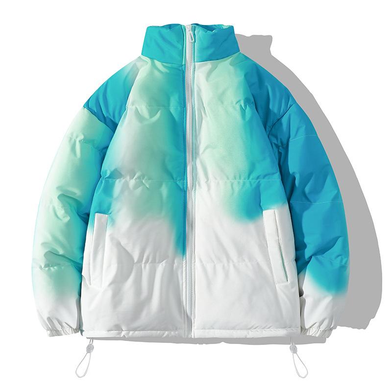 Mi-Fashion Winter Nieuwe Gradient Cottonwear Heren Europa en de Verenigde Staten Casual Cottonwear Tide Brand Bread Clothing L groen