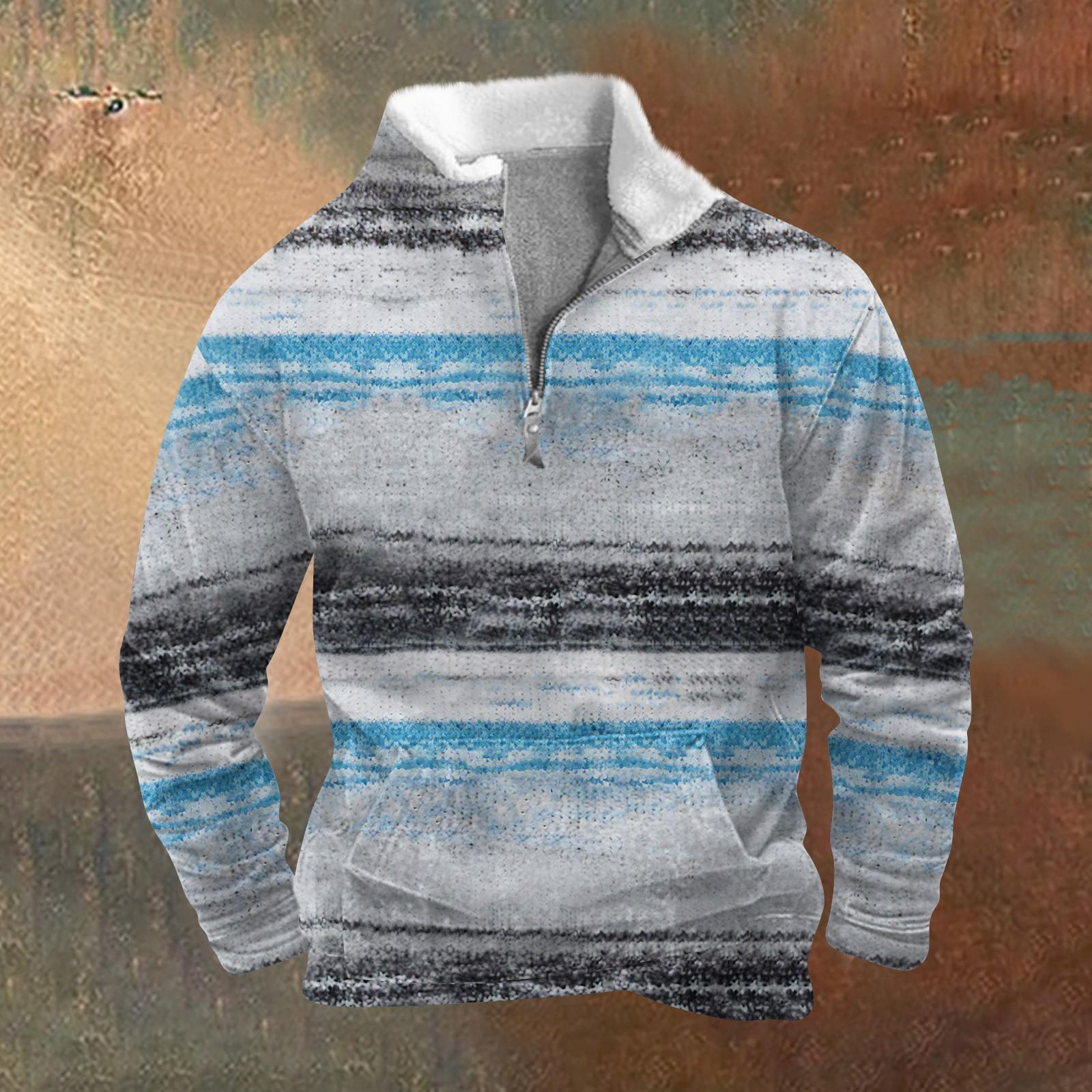 Zhengfuzhihai Lente en heren staande kraag sweatshirt is outdoor casual truien tops XL hemelsblauwe kleur