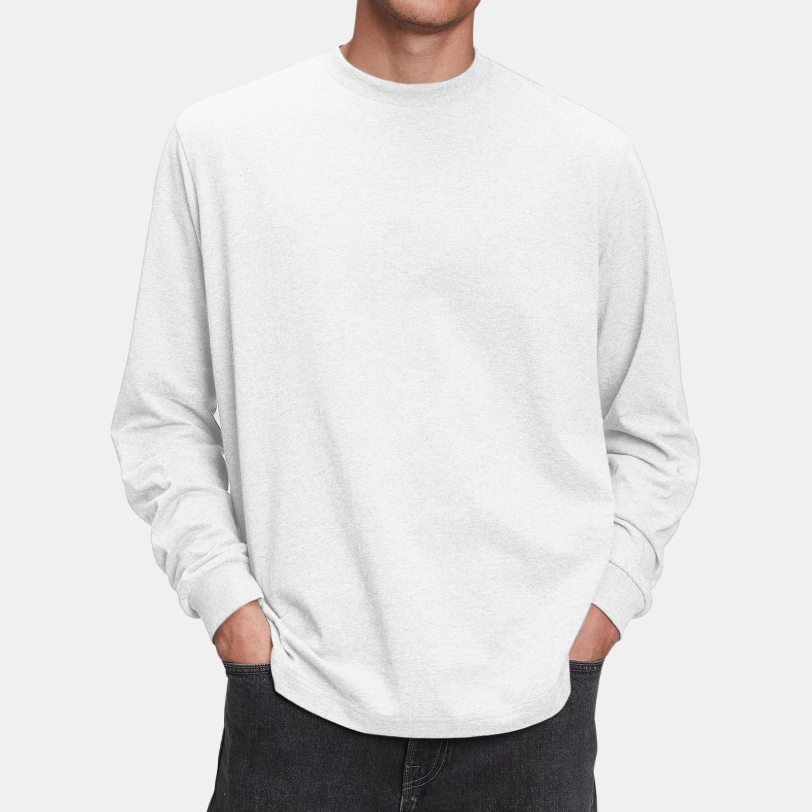 Scrambled eggs Lente en herfst herensweatshirt met staande kraag is outdoor casual truien tops XL wit