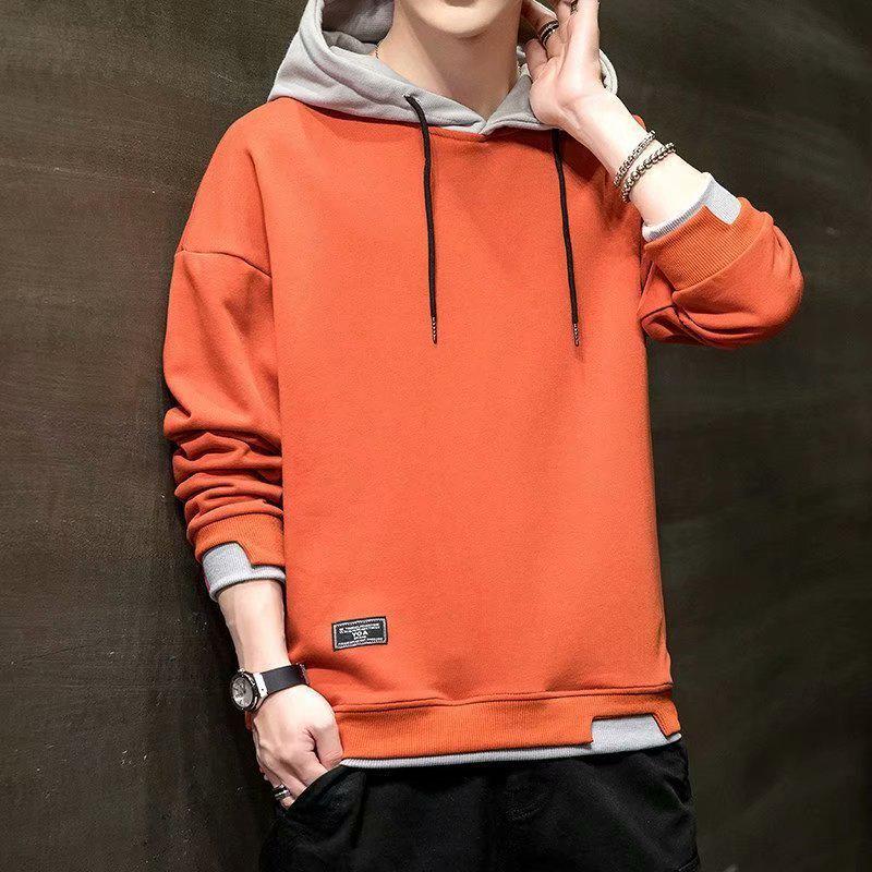 VantaGoods Trendy hoodie voor heren - lente/herfst, all-match, losse pasvorm, casual tweedelige look voor tieners en studenten. L