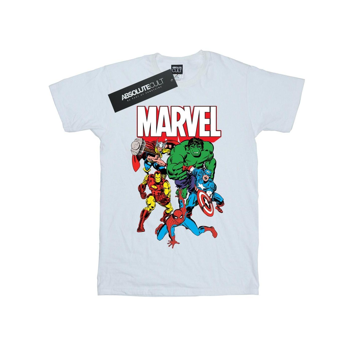 Marvel Boys Hero Group T-shirt 9-11 Years wit