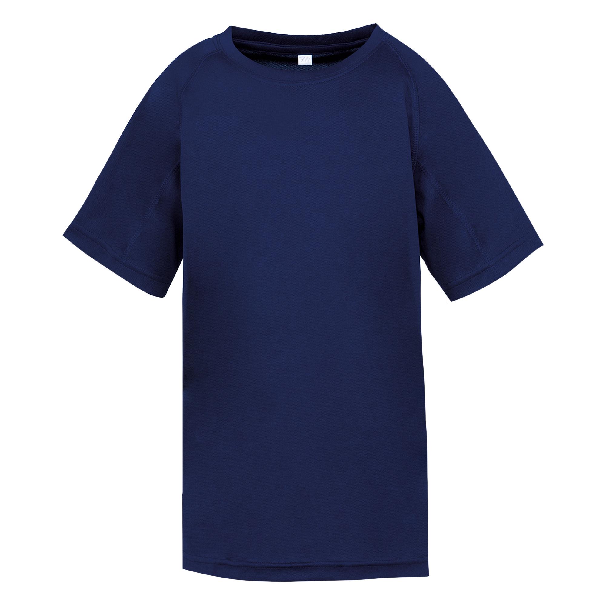 Spiro jongens performance Aircool T-shirt voor kinderen 5-6 Years Vloot