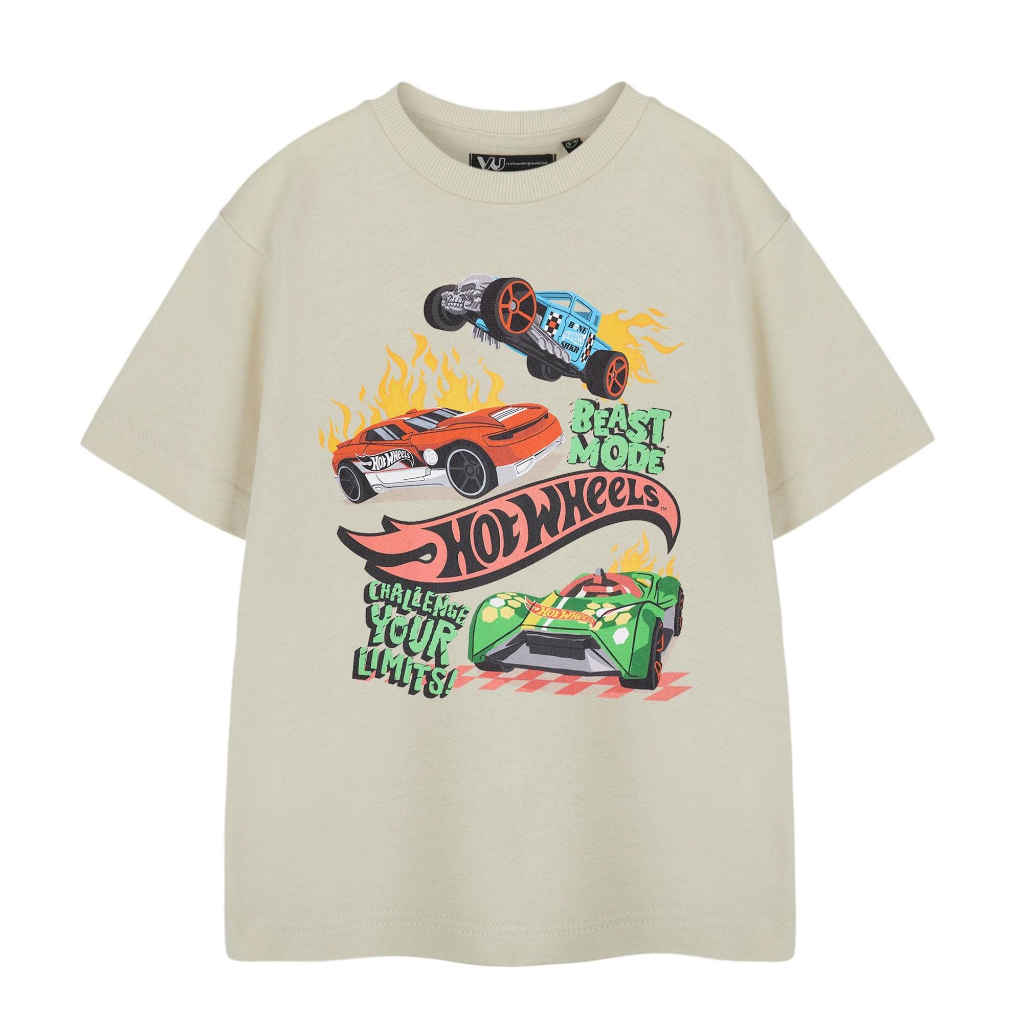 Hot Wheels jongens Beast Mode T-shirt 7-8 Years beige