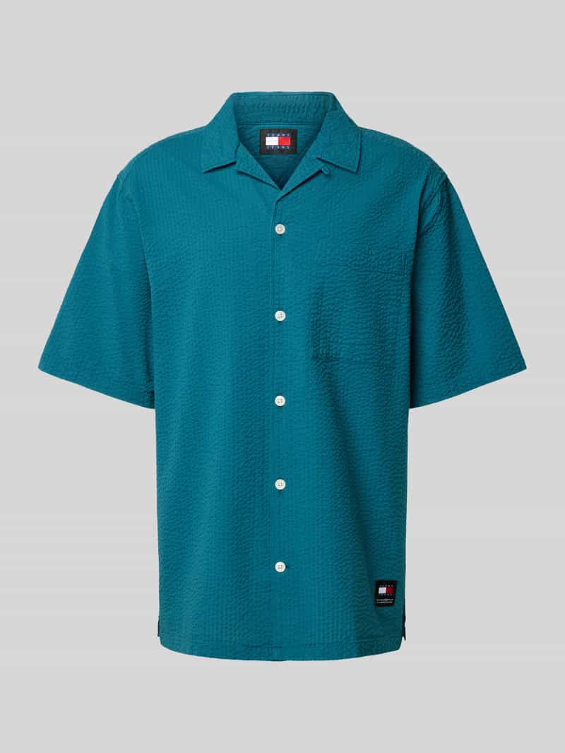TOMMY JEANS Overhemd met korte mouwen TJM RLX SEERSUCKER CAMP SHIRT