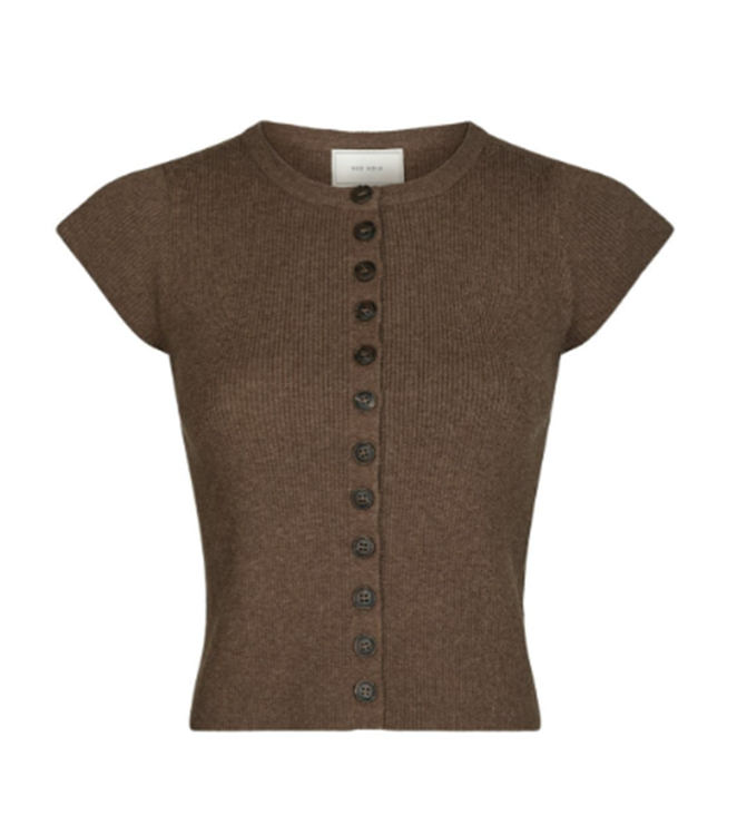 Neo Noir Todda Knit Tee brown melange