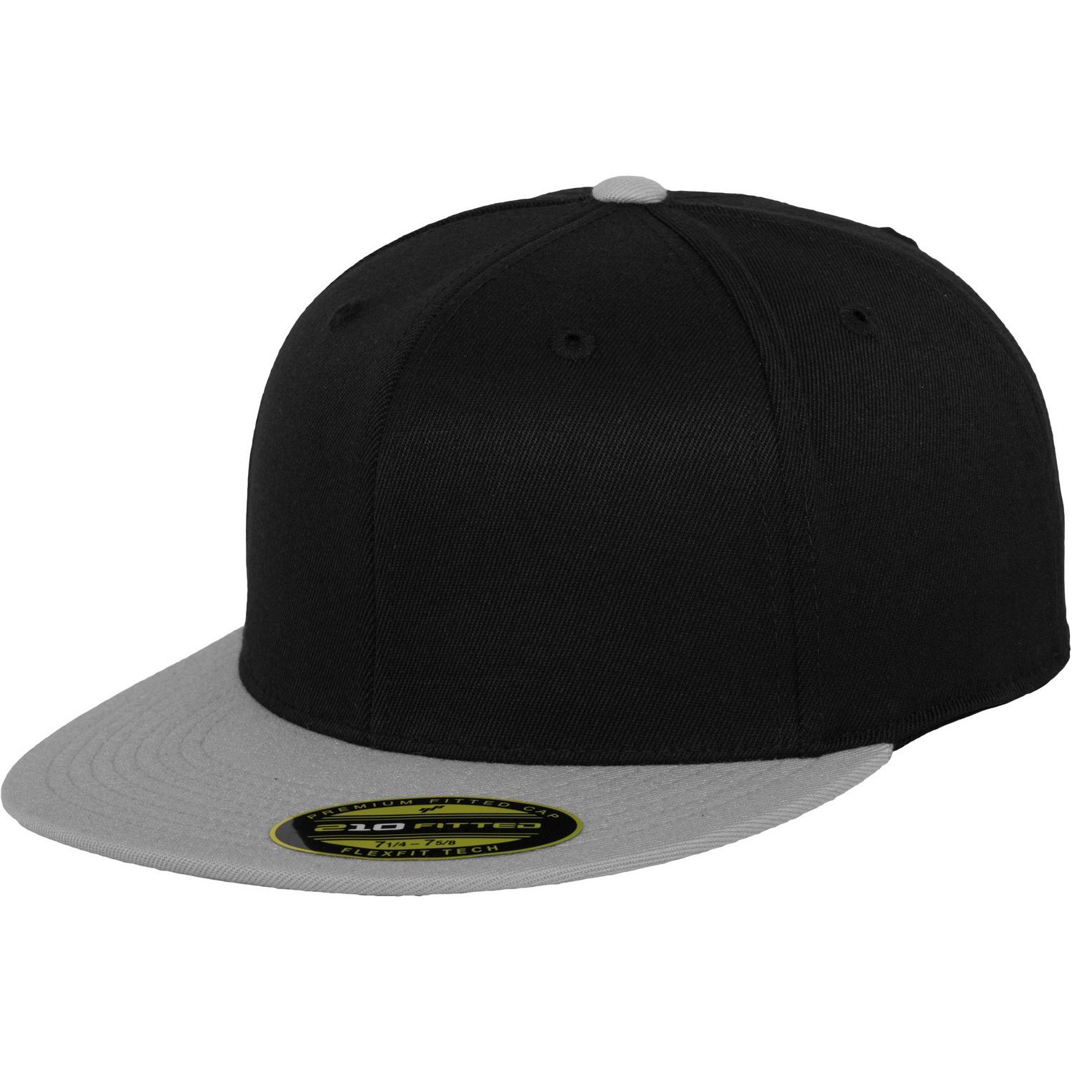 Flexfit by Yupoong Premium 210 passende tweekleurige baseballpet L/XL zwart/grijs