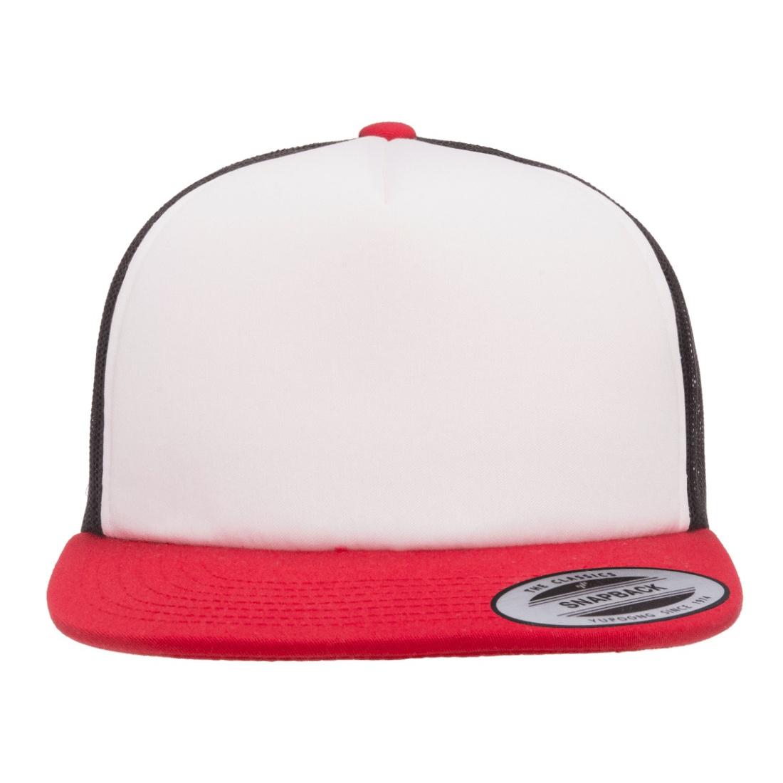 Flexfit by Yupoong Foam Trucker Cap met witte voorkant One Size