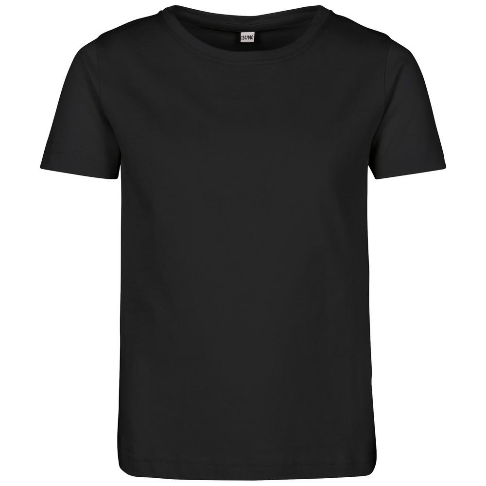 Build Your Brand T-shirt met korte mouwen voor meisjes 11-12 zwart