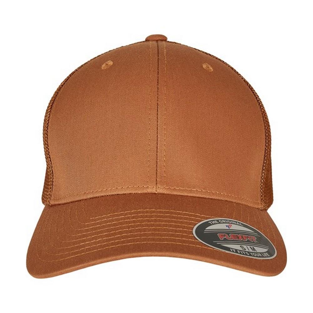 Yupoong Unisex Flexfit Mesh Truckerpet voor volwassenen One Size toscaanse bruine kleur