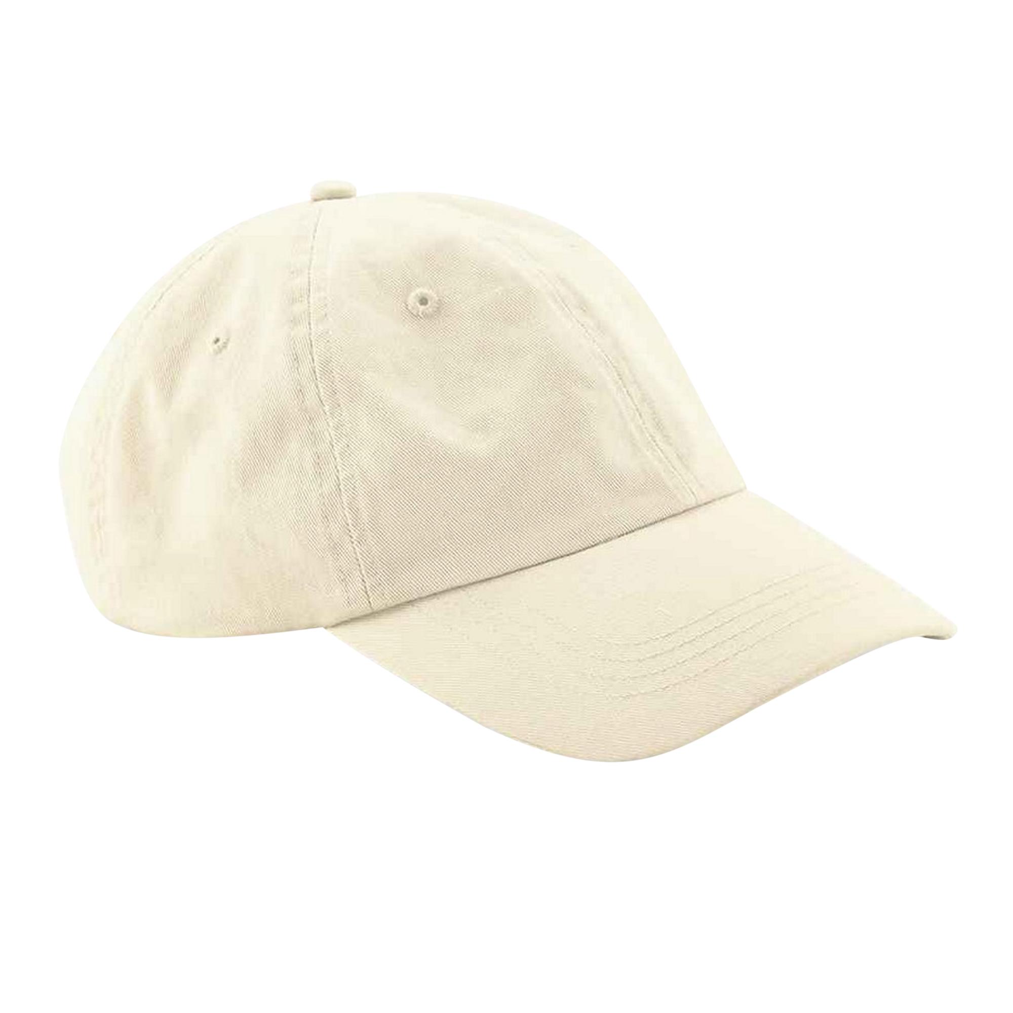 Beechfield Unisex volwassen biologische katoenen baseballpet One Size natuurlijk