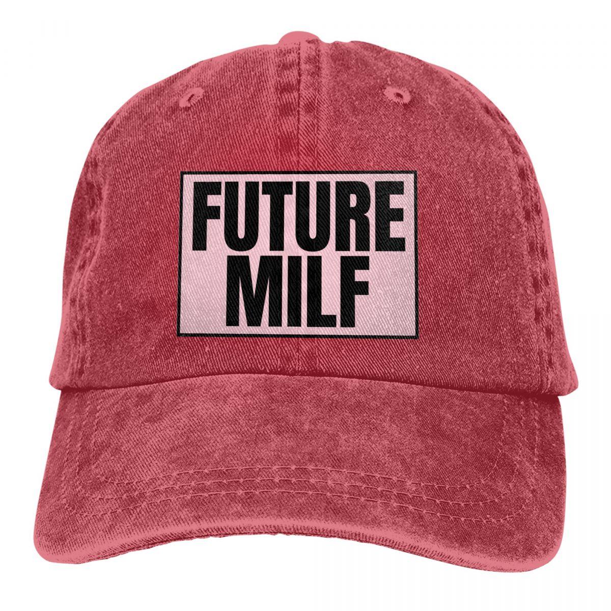 91510107MAC1P63Q47 Future Milf Multicolor Hat Peaked Women's Cap Roze Zwart Gepersonaliseerde Vizier Bescherming Hoeden One Size