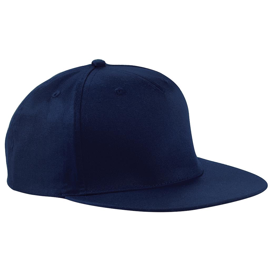 Beechfield unisex 5-paneels retro rapper-pet (pak van 2) One Size franse blauwe kleur
