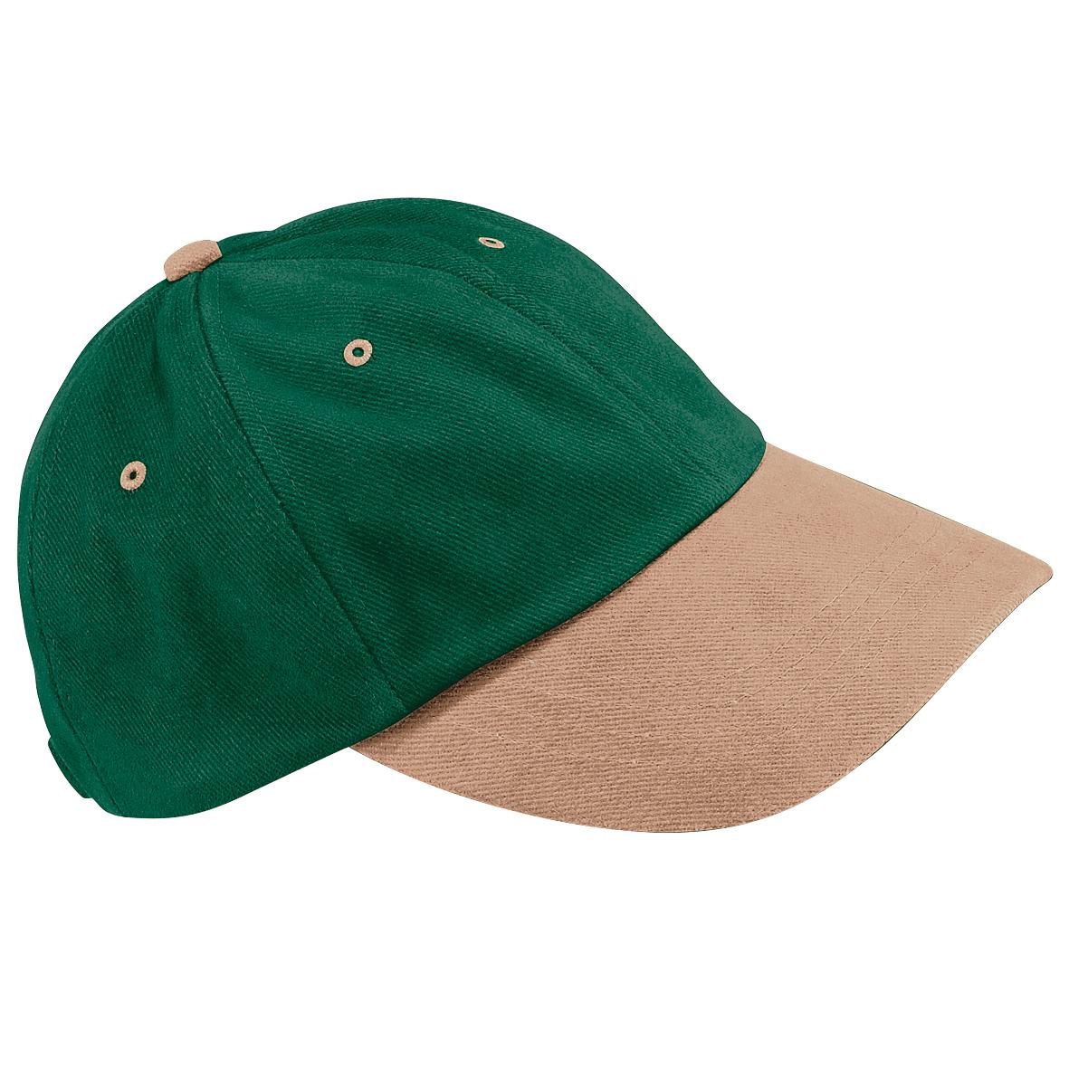 Beechfield unisex baseballpet met laag profiel, zwaar geborsteld katoen (pak van 2) One Size