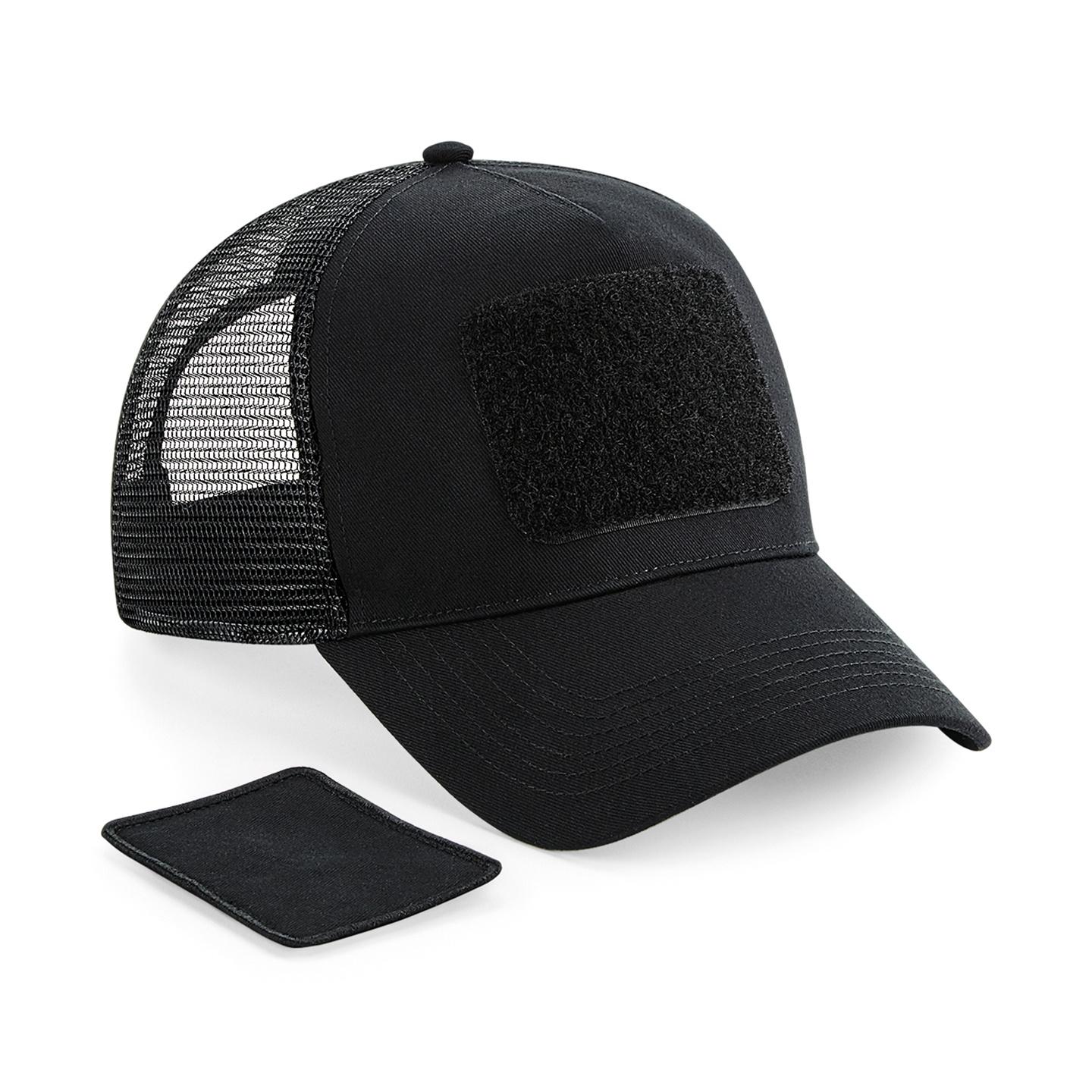 Beechfield unisex volwassen patch snapback pet One Size zwart