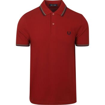 Fred Perry Polo Shirt Korte Mouw  Polo Twin Tipped M3600 Rood