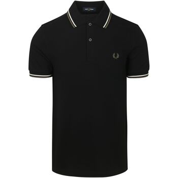 Fred Perry Polo Shirt Korte Mouw  Polo Twin Tipped M3600 Zwart W54