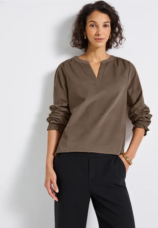 Street One Corduroy blouse met ruches