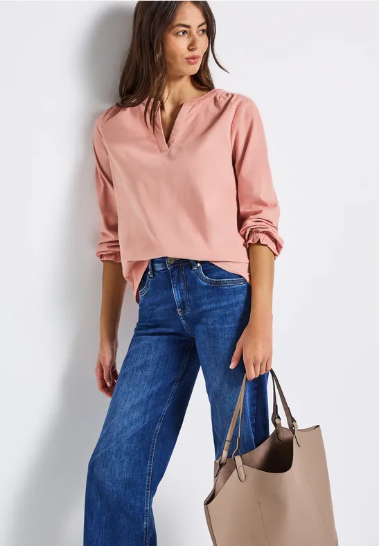 Street One Corduroy blouse met ruches