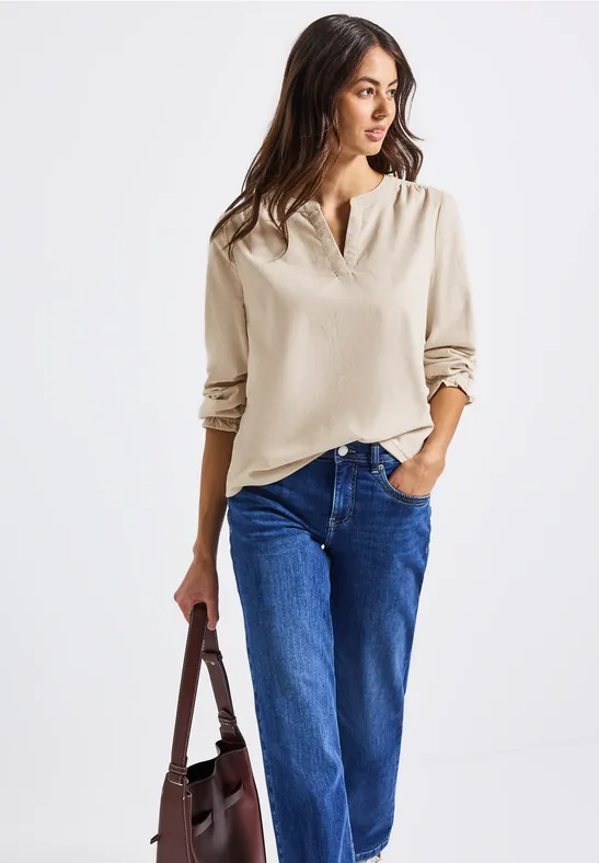 Street One Corduroy blouse met ruches