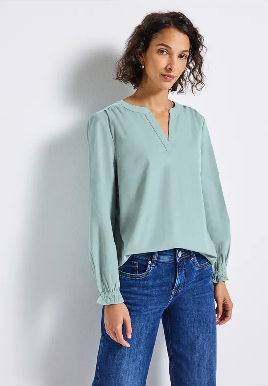 Street One Corduroy blouse met ruches