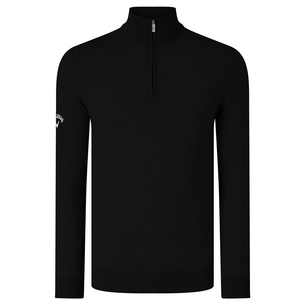 Callaway geribbelde merinosweater met rits voor heren 2XL