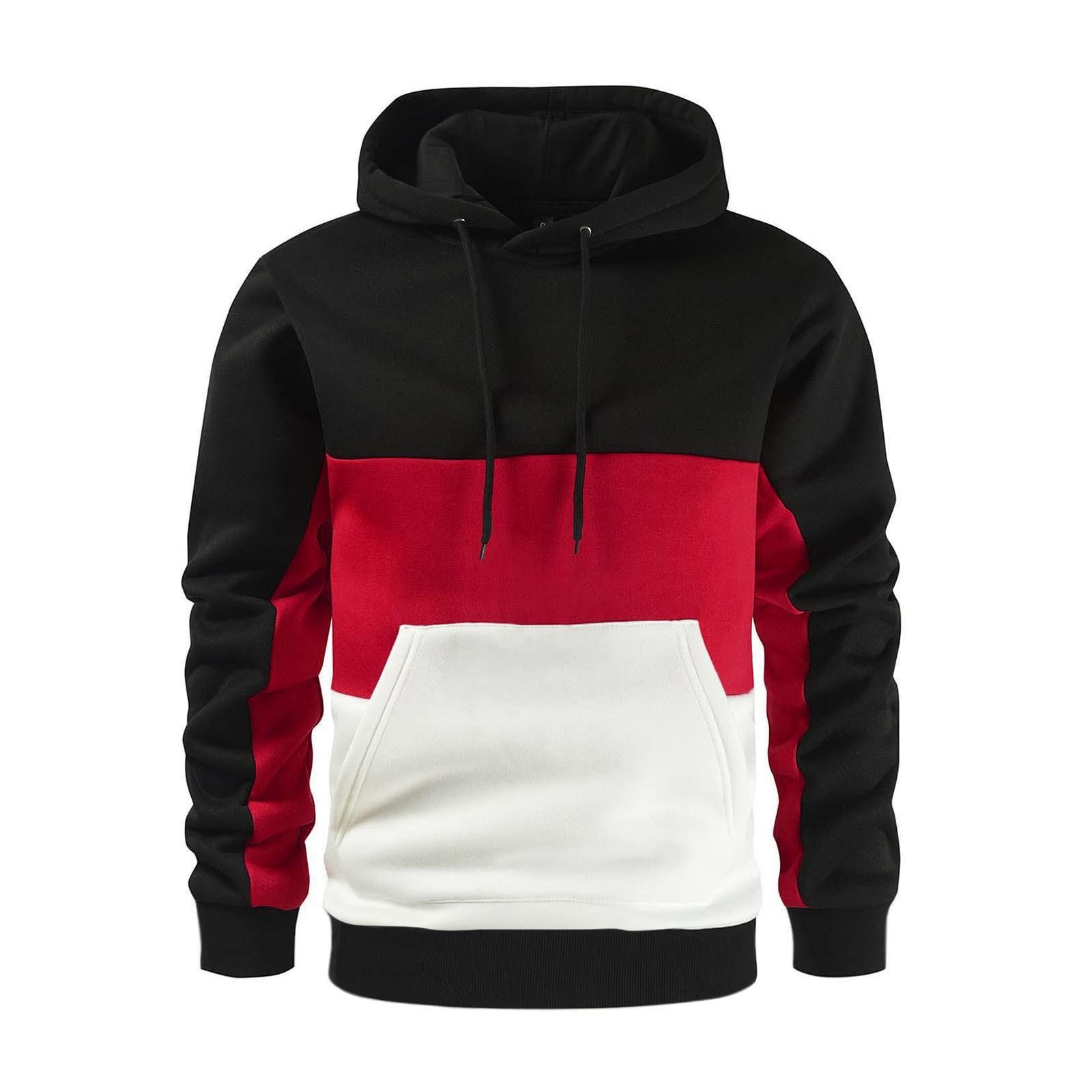 MJ-Fashion Comfortabele herensweaterjas Herfst en winter Dikke warme geruite wollen trui met capuchon en pulloverjas voor heren XXXL