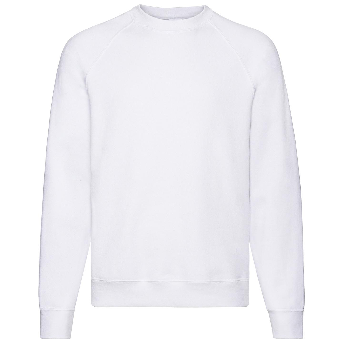 Fruit Of The Loom Heren Klassiek 80/20 Raglan Sweatshirt S wit