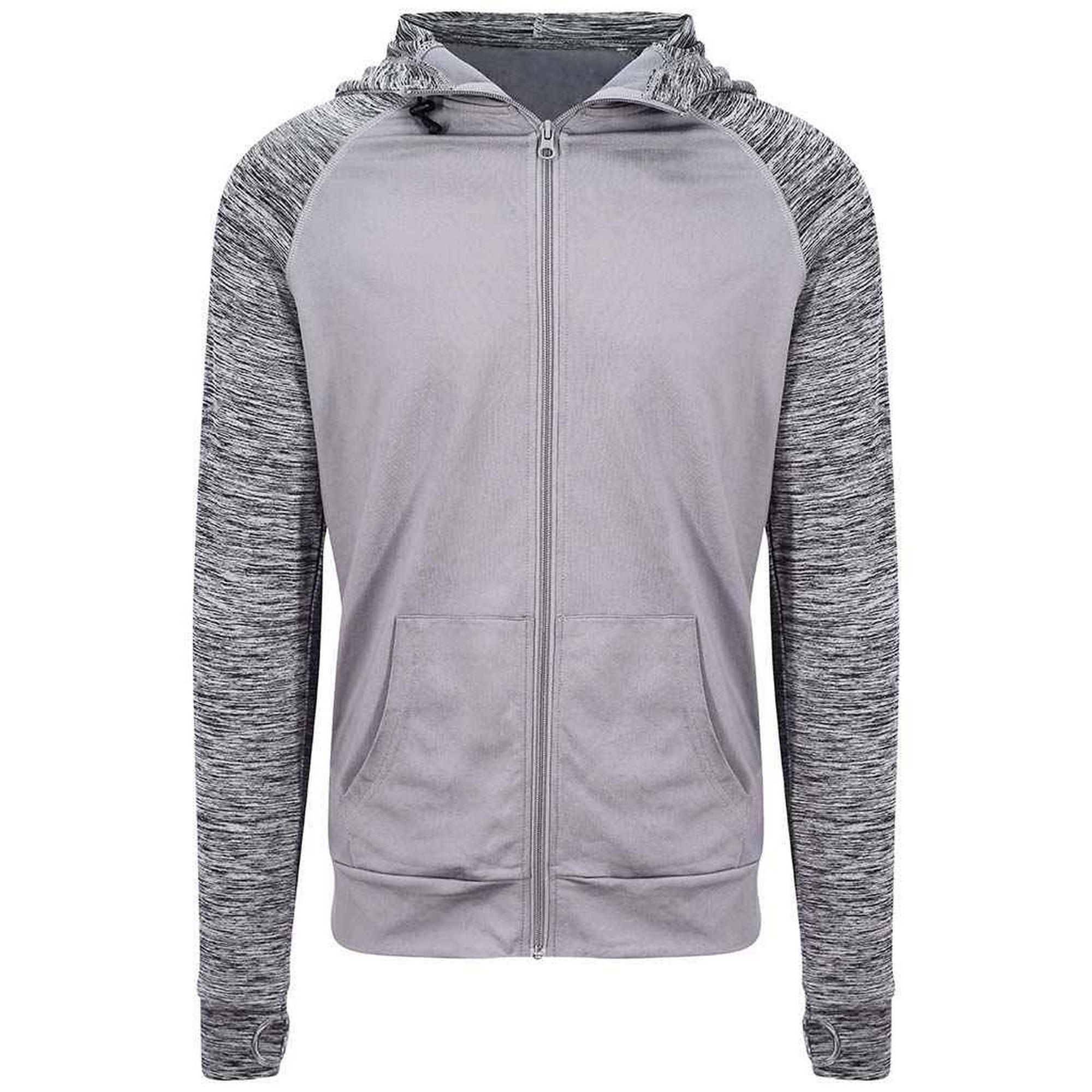 AWDis Cool e herenhoodie met volledige ritssluiting XXL grijs