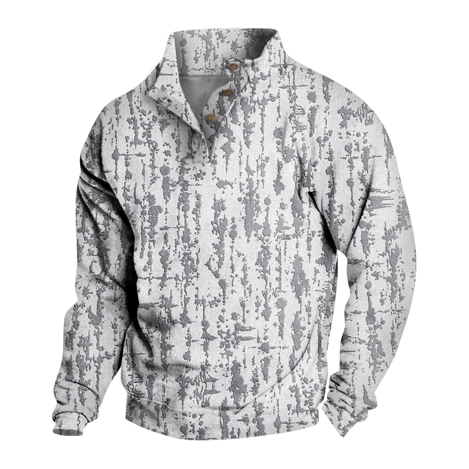 Winnerer Neptune Lente en herfst herensweatshirt met staande kraag is outdoor casual truien tops XL wit