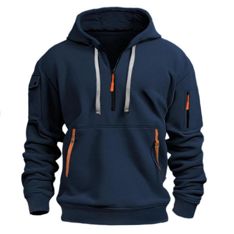 WowClassic Herfst Heren Hoodies Winter Rits Multi Pocket Sweatshirts Mannelijke Warme Kleding Hoodie Sport Vrijetijdskleding Sweatshirt S